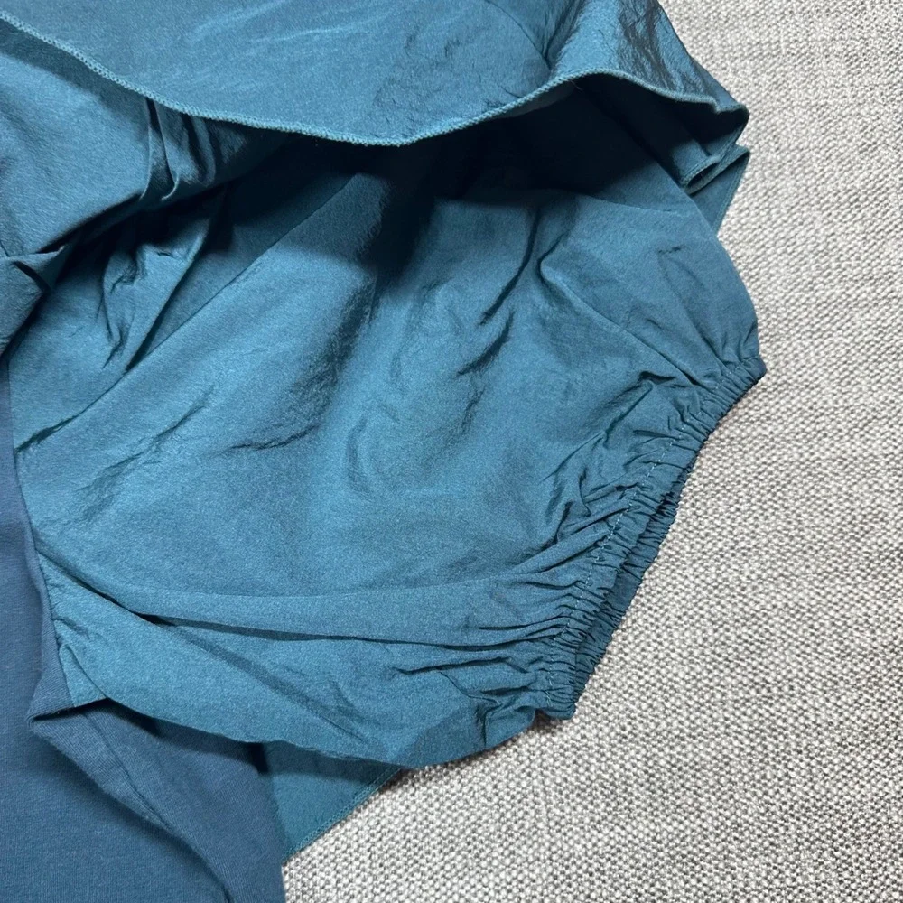 Free People Intimately Bodysuit Women Small Teal  Ruffle Off Shoulder